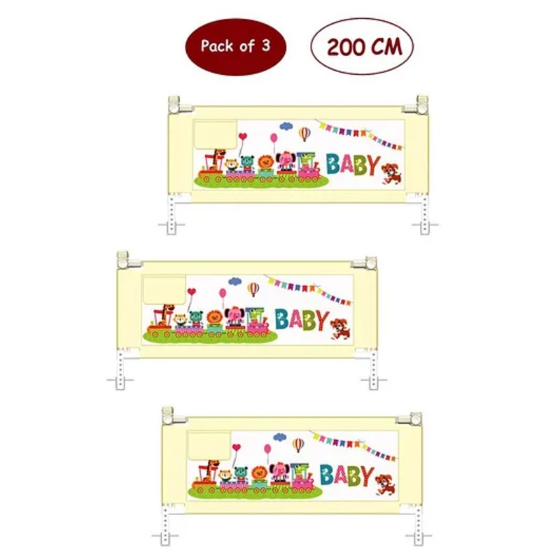 Syga 3 Pieces Baby Bed Rail 2 Meters - Cream