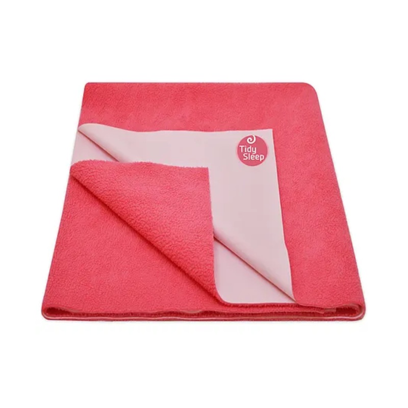 TIDY SLEEP Ultra Absorbent Baby Dry Sheets & Bed Protector Large - Dark Pink