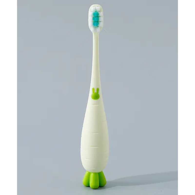 Tooth Brush with Ultra Soft Bristles Carrot Design - White