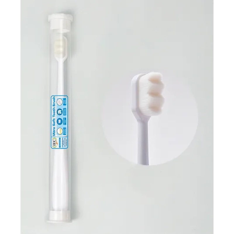 Zikku Baby Ultra Soft Nano Bristles Toothbrush With Tongue Cleaner - White