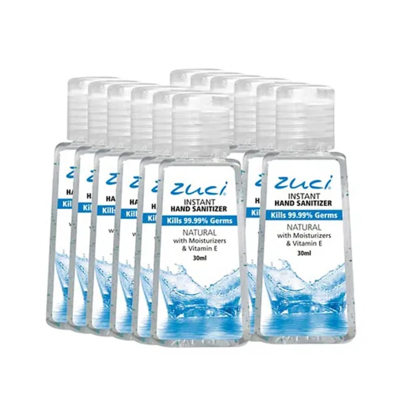 Zuci Natural Hand Sanitisers Pack of 12 - 30 ml Each