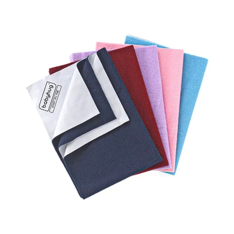 Babyhug Smart Dry Bed Protector Mat Super Saver Pack of 5 Small - Multicolour