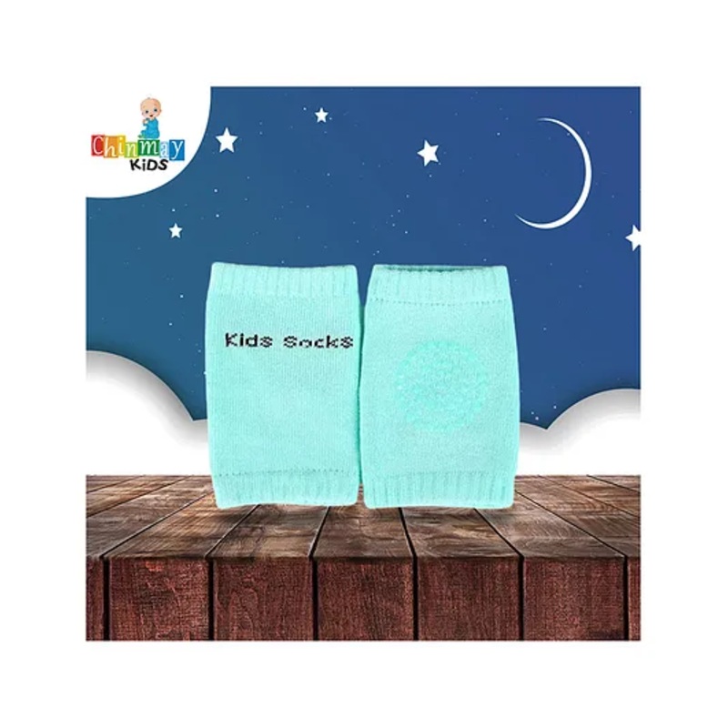 Chinmay Kids Anti-Slip Padded Stretchable Elastic Cotton Soft Comfortable Knee Pads -Green