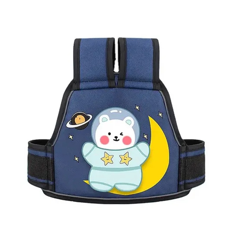 Chinmay Kids Safety Belt for Two Wheeler with Reflective Strips Adjustable Safety Harness - Royal Blue