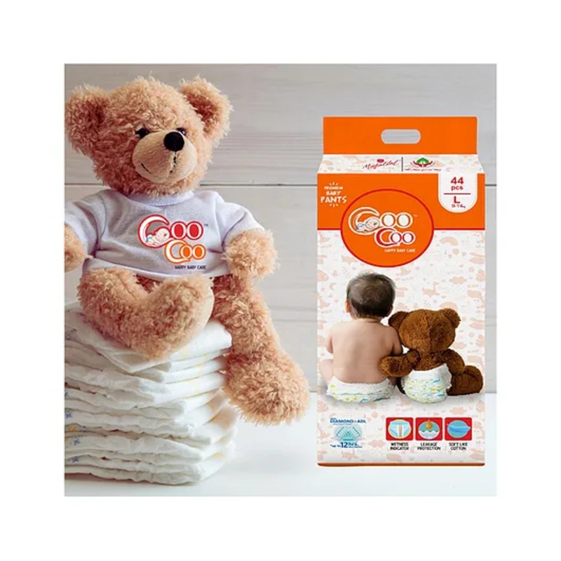 Coo Coo Baby Pullup Diaper Pants - L (44 Pieces)