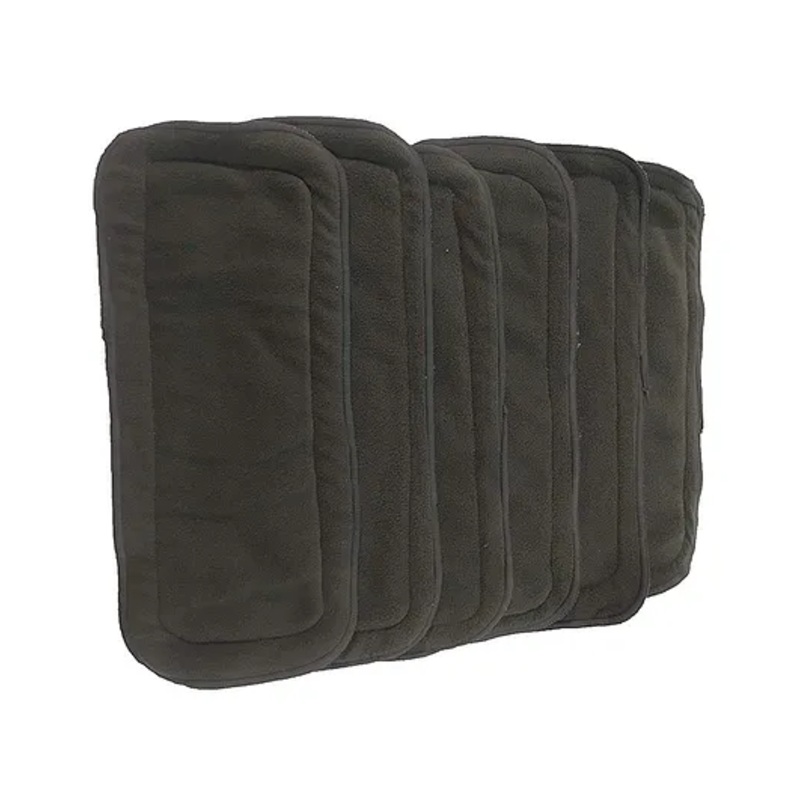 DOMENICO Wet Free Cloth Nappies Inserts Pack 6 - Black