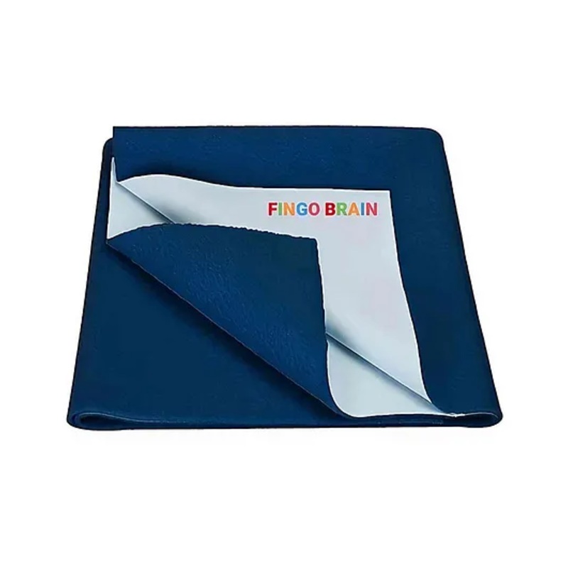 Fingo Brain Rubber Waterproof & Reusable Baby Sleeping Mat Medium - Blue