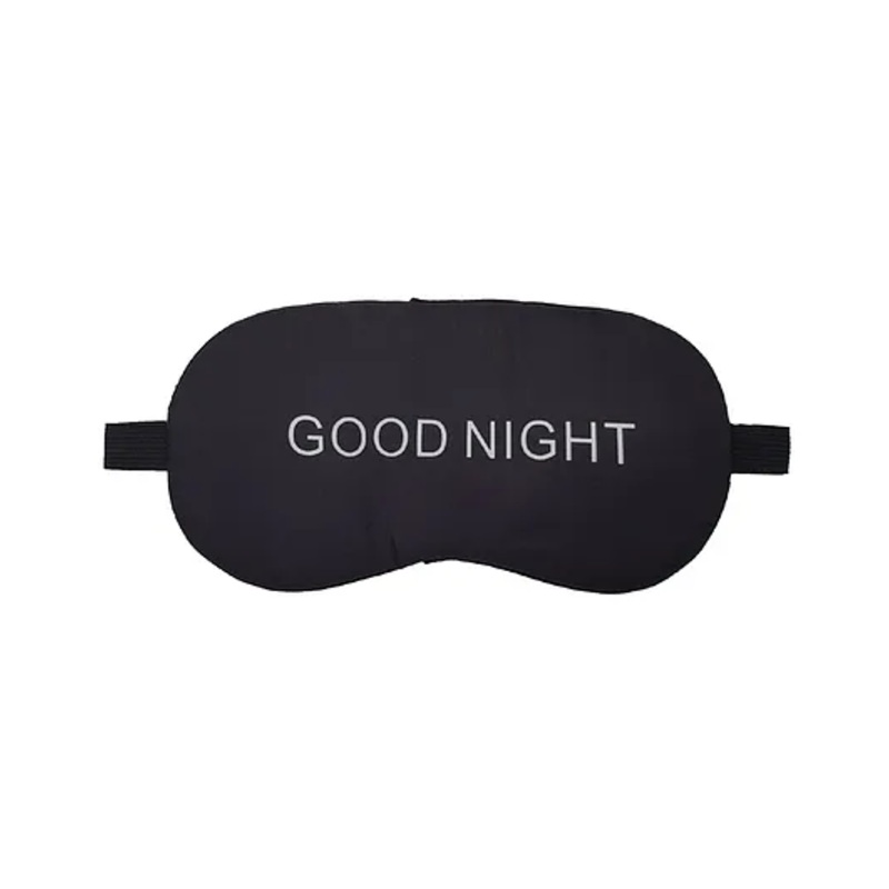 Jenna GoodNight Black Printed Sleeping Eye Mask