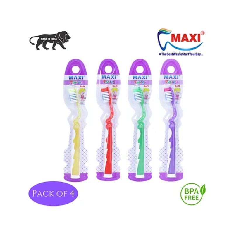 MAXI Twisty Junior Toothbrush Multicolour - Pack of 4