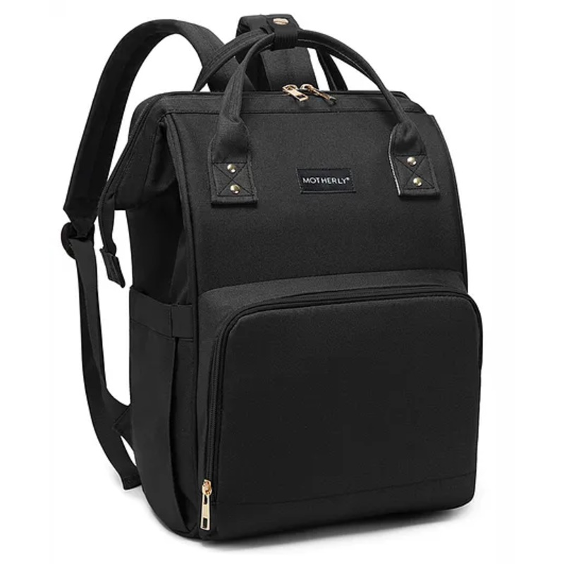 Motherly Everyday Diaper Bag for Mothers for Travel, Maternity Bag for Newborn Baby, Mother Travelling Bag, Multiple Pocket Water Resistant Hospital Bag for moms with 6 Month Warranty (Black)