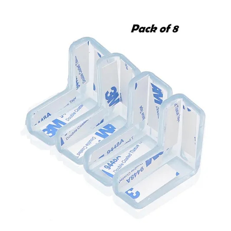Ortis Transparent Children's Baby Strip Safety Table Bed Corner Gaurd - 8 Pieces