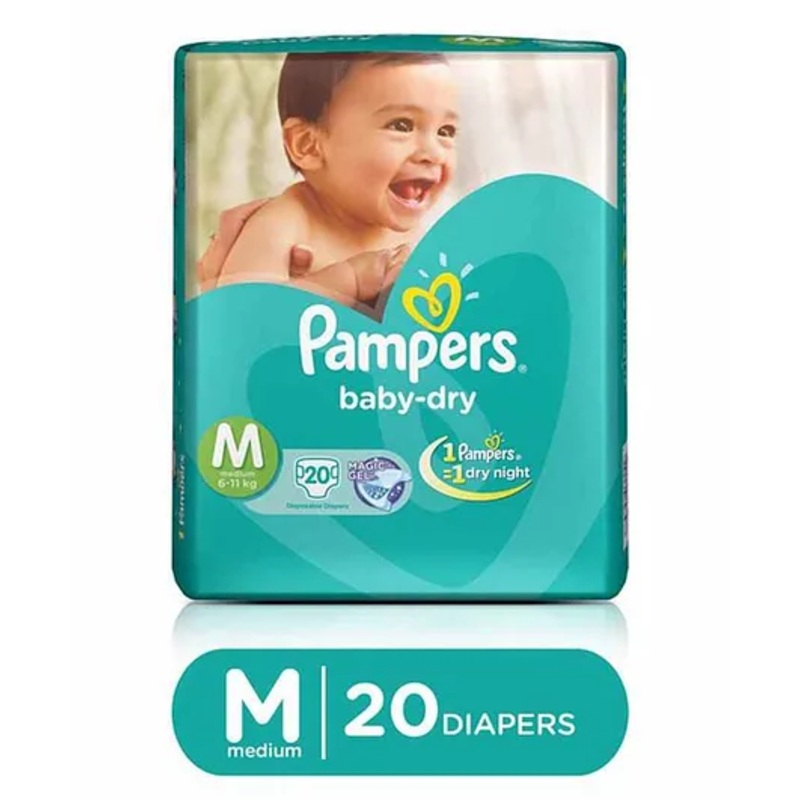 Pampers Taped Diapers Medium (MD) 20 count