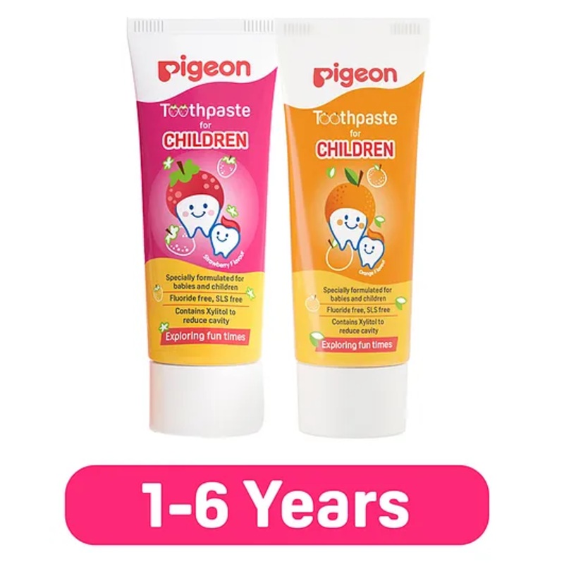 Pigeon Children Toothpaste Strawberry & Orange 45 gm - Pack Of 2