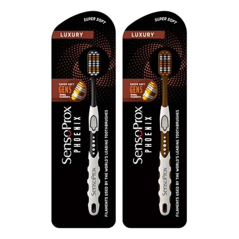 SensoProx Phoenix Toothbrush Pack of 2 - Black & Brown