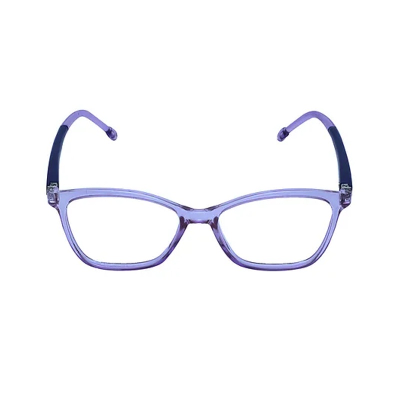 Spiky Blue Block Zero Power TR90 Anti Glare Glasses - Violet