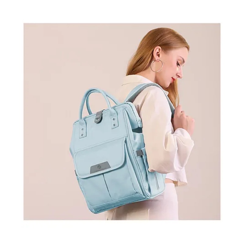 StarAndDaisy Baby Diaper Bag for Mothers Mom Travel Maternity Backpack with Insulated Milk Bottle Pocket Multi Compartments Waterproof Travel Friendly Lightweight - Blue