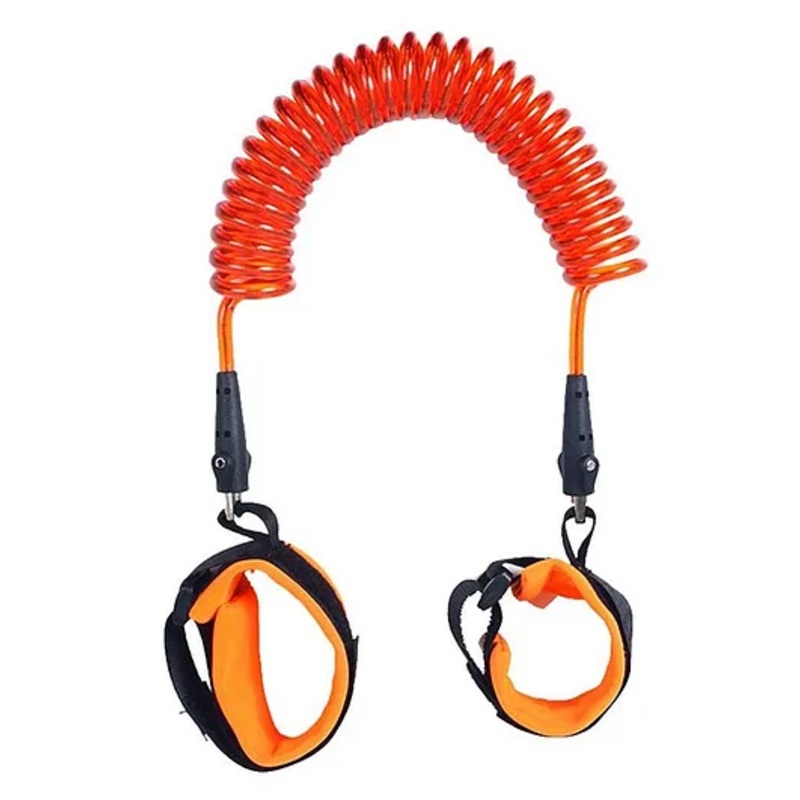 Syga Anti Lost Safety Velcro Wrist Bracelet With Extra Long Harness - Orange