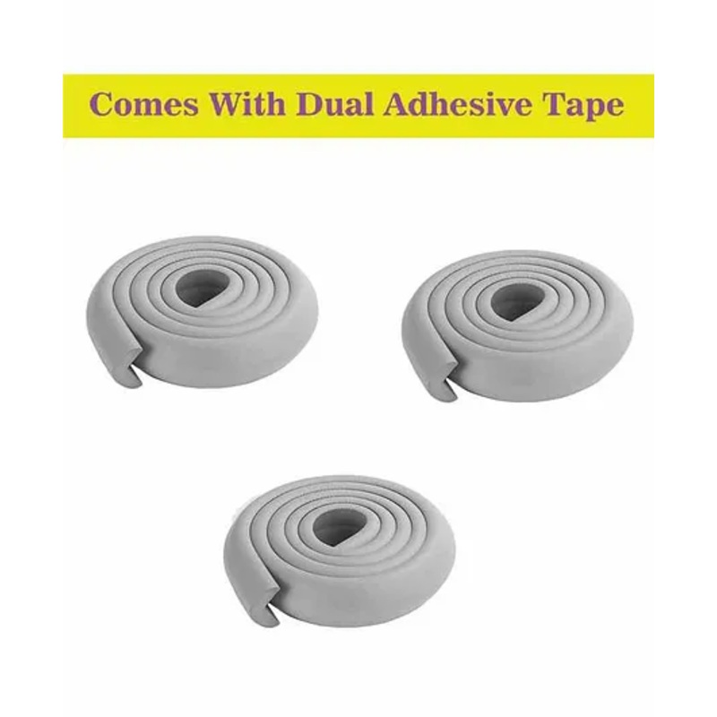 Syga L Shape Baby Edge Guard Cushion Corner Cover Tape Set of 3 - Grey
