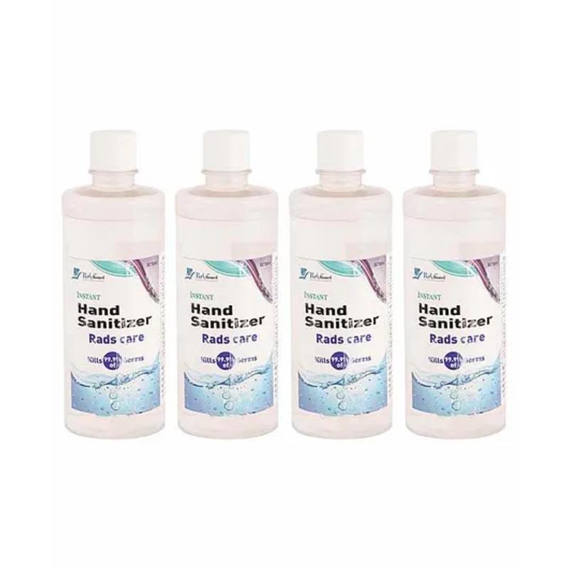 Yellowbee Rads Care Alcohol Based Instant Hand Sanitizer Pack of 4 - 500 ml Each