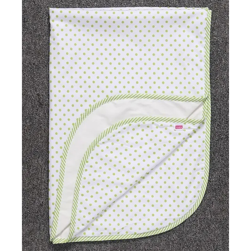 Babyhug Cotton Diaper Changing Mat Medium Polka Dots Print -  Green
