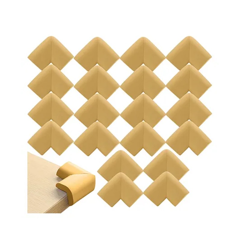 Bembika L Shaped Baby Safety Corner Protector Pack of 20 - Beige