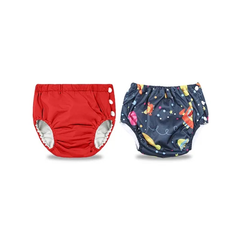 Chinmay Kids Reusable Swimwear Diaper - Red and Dark Blue
