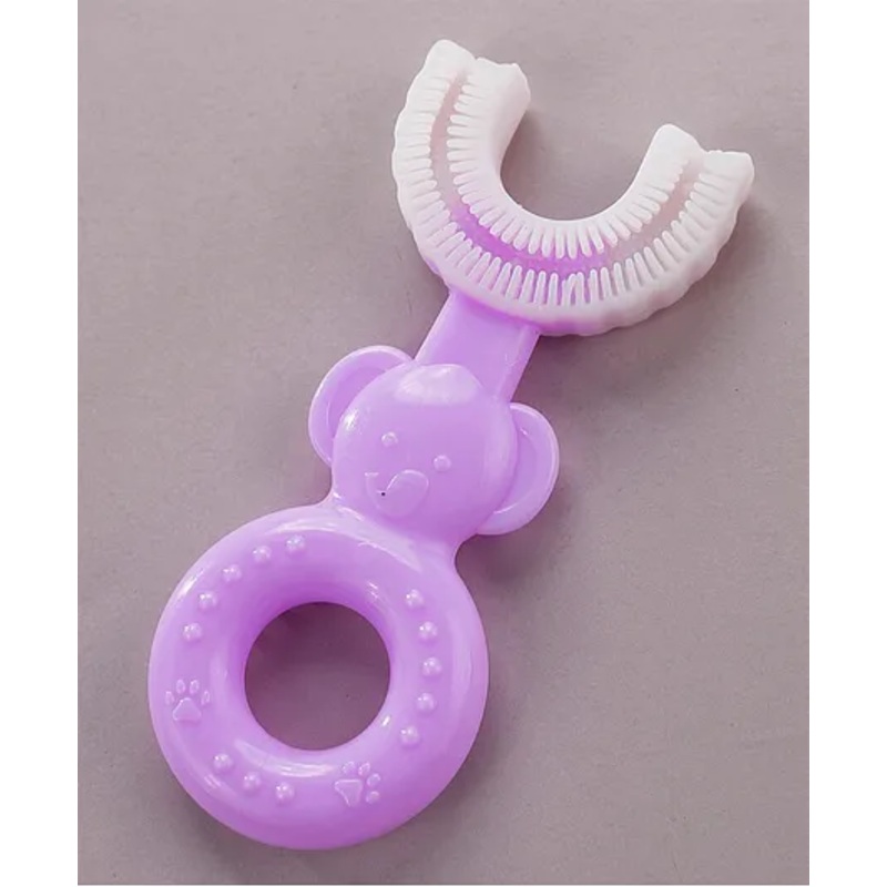 DOMENICO Soft Sillicone U-Shaped Head 360 Degree Toothbrush - Purple