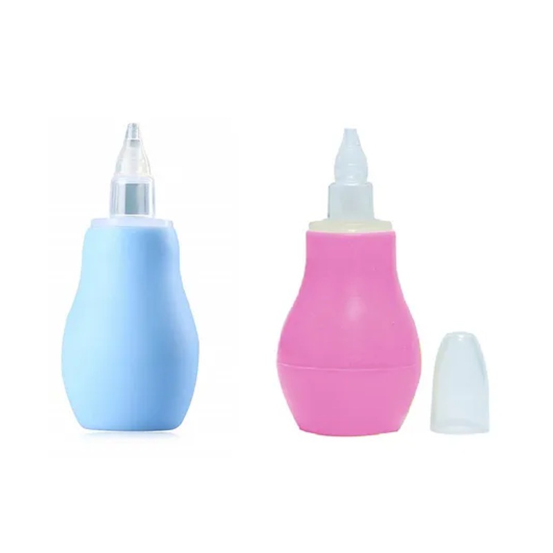 Enorme Baby Silicone Nose Cleaner Nasal Aspirator for Babies Pack of 2- Blue and Pink