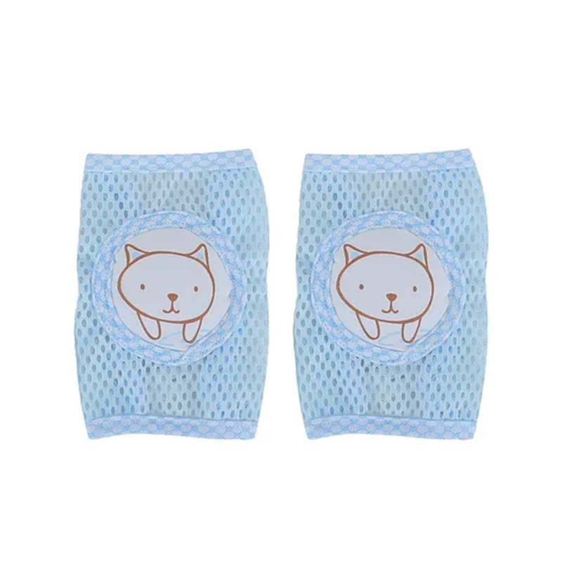 Kassy Pop Anti-Slip Knee Pads Kitty Print - Blue