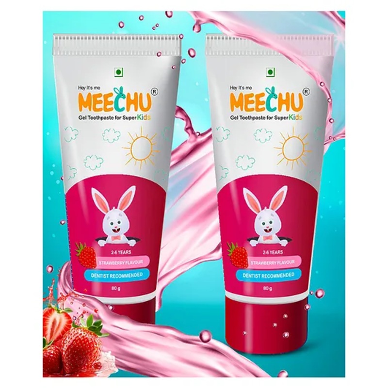Meechu Baby Toothpaste Strawberry Pack of 2 - 160 g