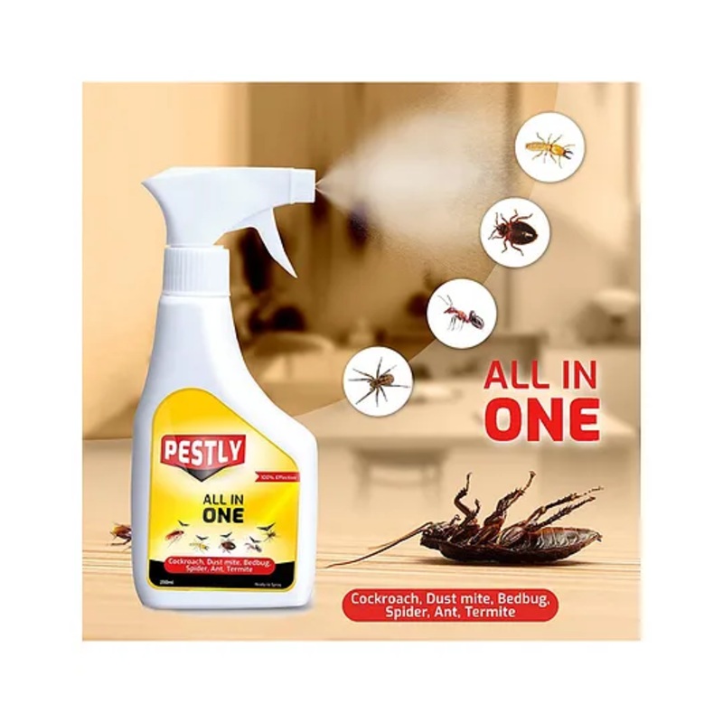Pestly All-in-One Herbal Pest Control Spray  500ml (250ml x 2 Pack) | Multi-Pest Repellent | Non-Toxic, Eco-Friendly & Pet Safe