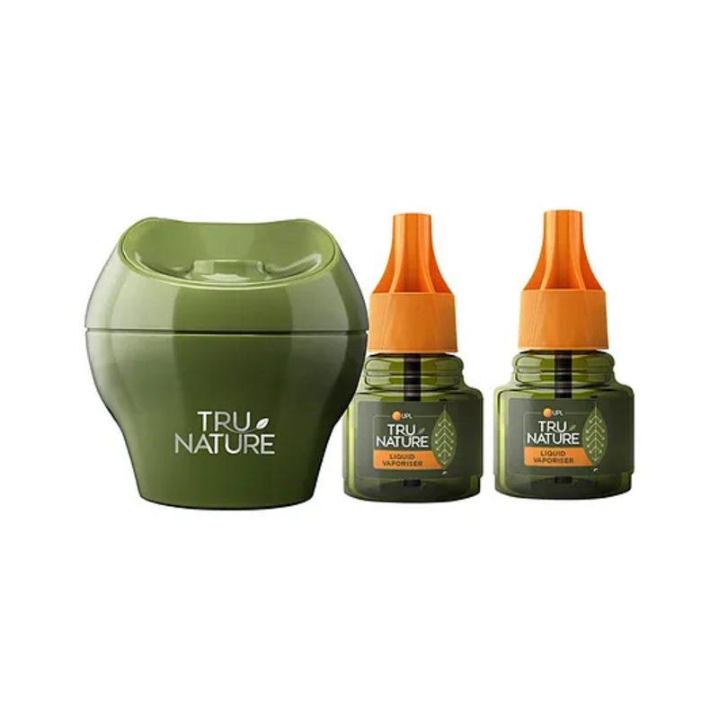 Tru Nature Herbal Mosquito Repellent Vaporizer Machine with 2 Refills  Plant-Based & Safe for Kids - 45 ml Each