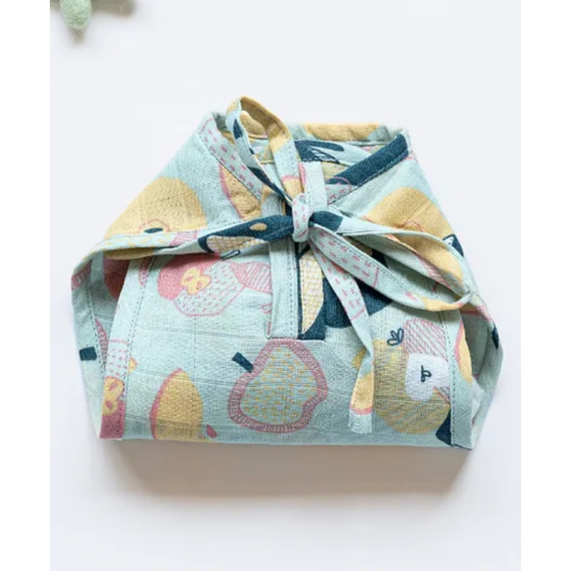 Cocoon Care Unisex Bamboo Muslin Light Green cloth nappy with extra padding for Baby