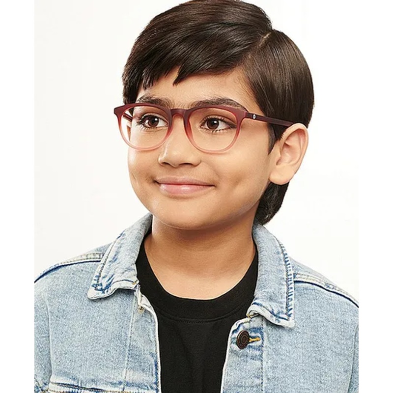 Hooper By Lenskart Hp D10015L C3 Full Rim Round Blue Block Mobile Phone & Computer Glasses - Maroon