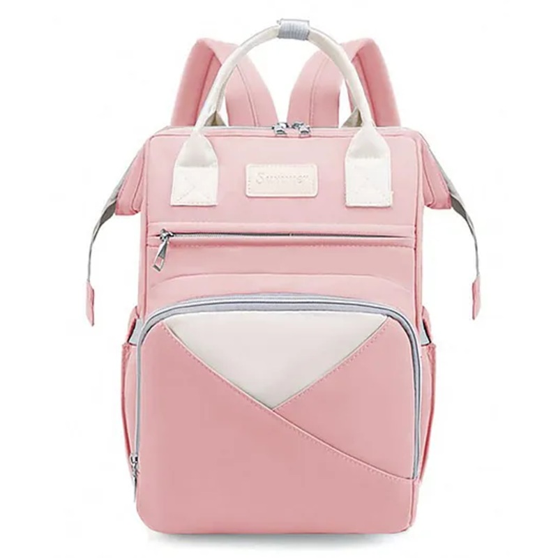 House of Quirk Multifunction Diaper Maternity Backpack Baby Boy Girl Large Capacity Convenient Baby Backpack - Seoul Pink