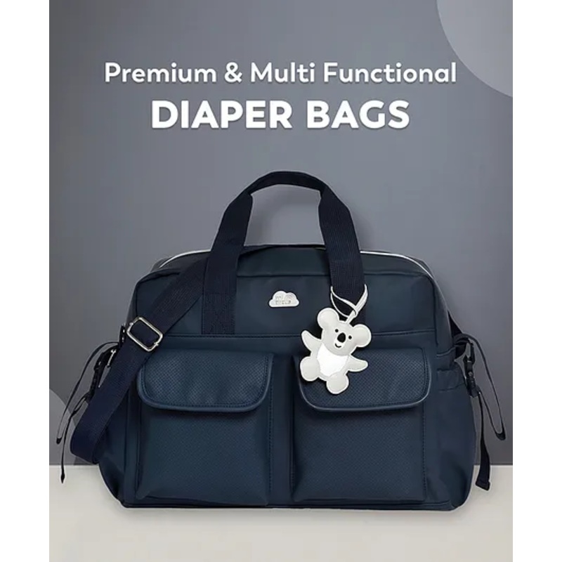 Mi Arcus Diaper Bag with Diaper Changing Sheet & Two Wet Bags for Multipurpose Travel for Mom and Dad- Blue