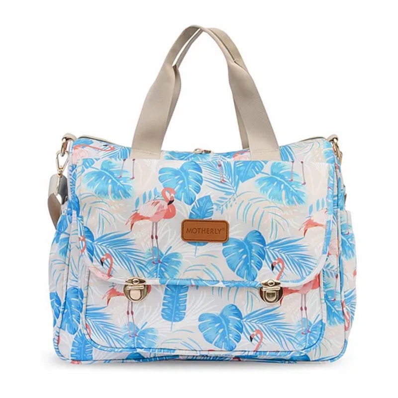 Motherly Glory Tote Diaper Bag for Mothers for Travel, Maternity Bag for Newborn Baby, Mothers Travelling Bag, Multiple Pocket Water Resistant Baby Bag, Hospital Bag for moms (Flamingo)