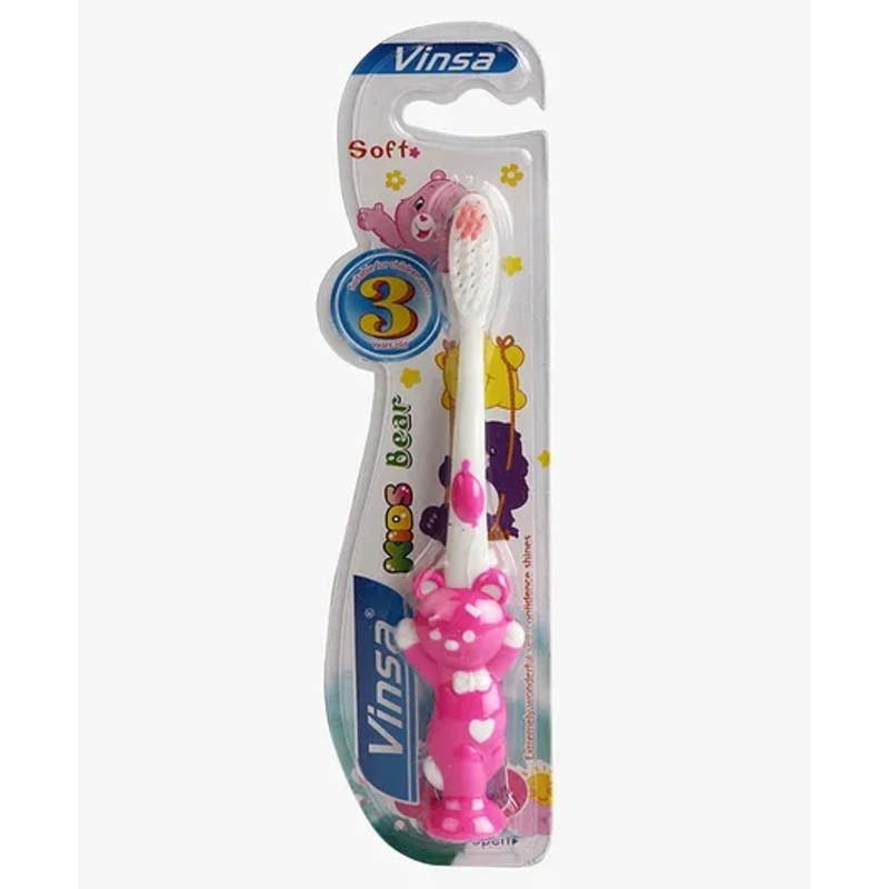 Passion Petals Bear Design Toothbrush - Pink