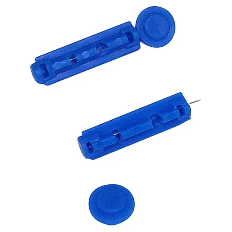 Sahyog Wellness Blue Round Lancet Device Needles - Pack of 100 Pieces