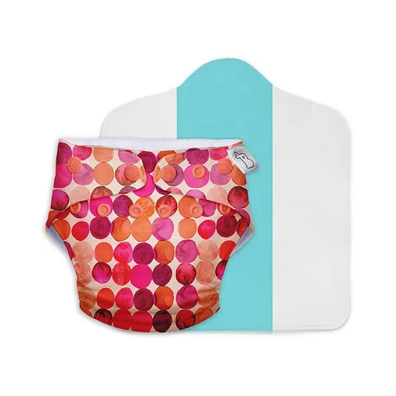 SuperBottoms Freesize UNO Cloth Diaper (3M - 3Y) Reusable with 1 Dry Feel Pad, Absorbs 4-5 Pees - Li'l Crush