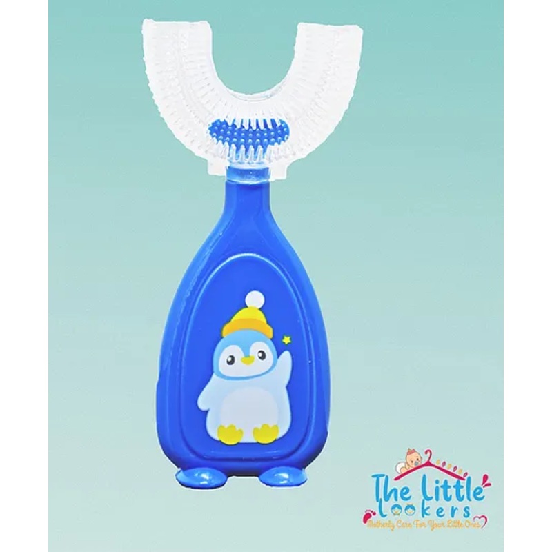 The Little Lookers Soft Sillicone U-Shaped Head 360 Toothbrush - Blue (Print May Vary)