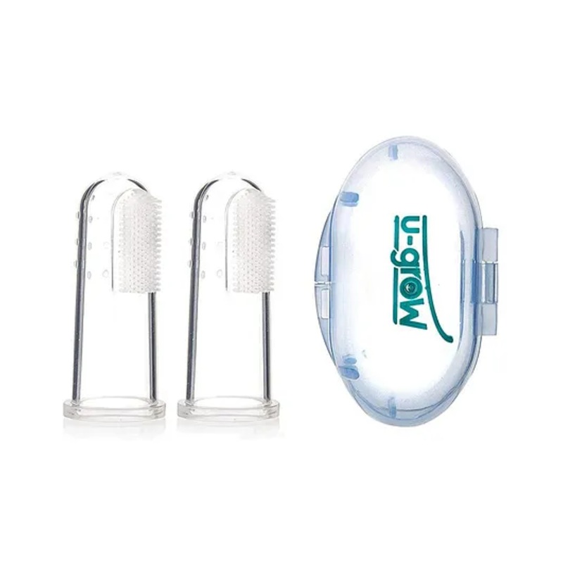 U-grow Finger Brush with Case Pack of 2 - White