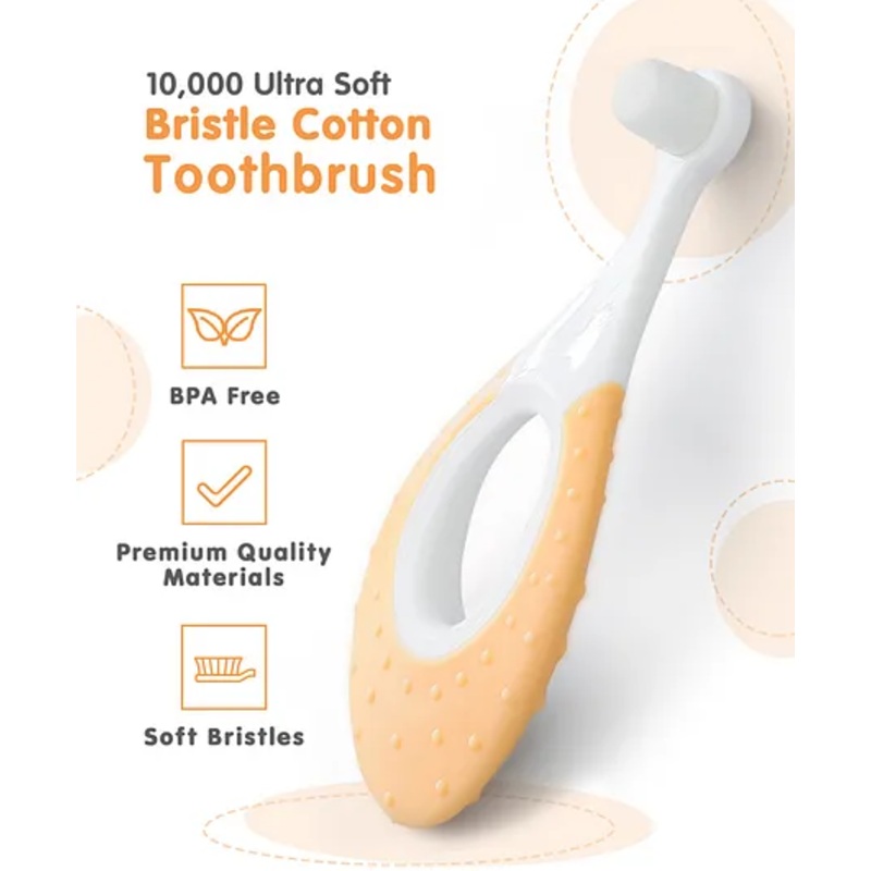 Ultra Soft Bristle Cotton Toothbrush - Pink