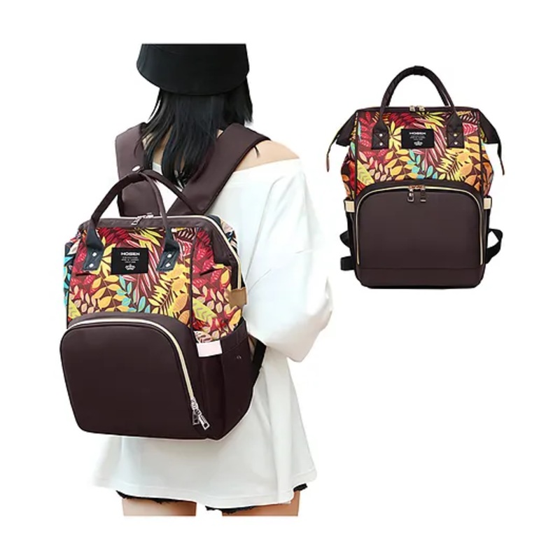 Bembika Multi Functional Waterproof Large Capacity Diaper Bags - Brown