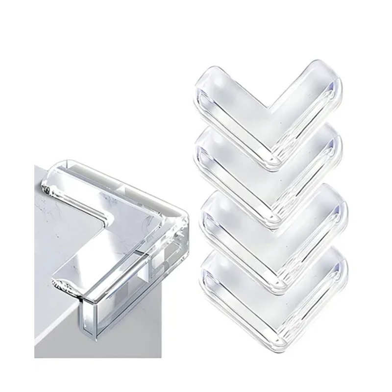 Bembika T Shaped Baby Safety Corner Protector Pack of 4 - White