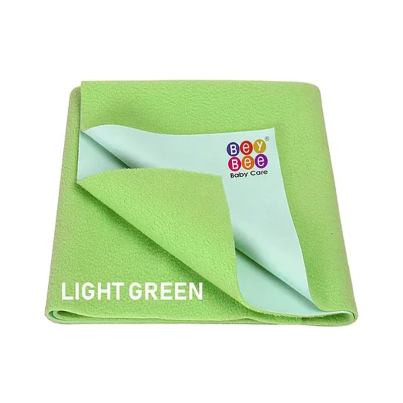 Bey Bee Waterproof Bed Protector for New Born Babies and Kids Medium - Light Green