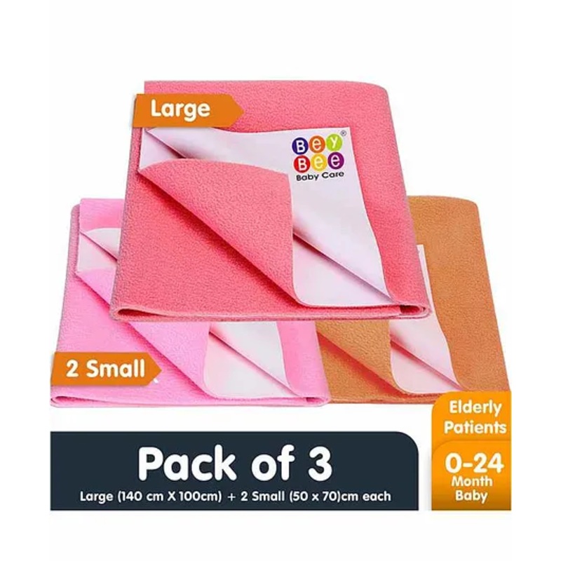 Bey Bee Waterproof Mattress Protector for Baby Product Salmon - Rose Pink and Peach