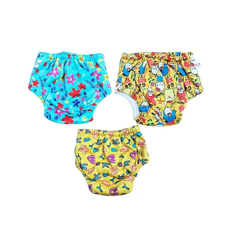 Chinmay Kids Baby Panty Boys and Girls Reusable Washable Printed Panty Pack of 3 ( Large )