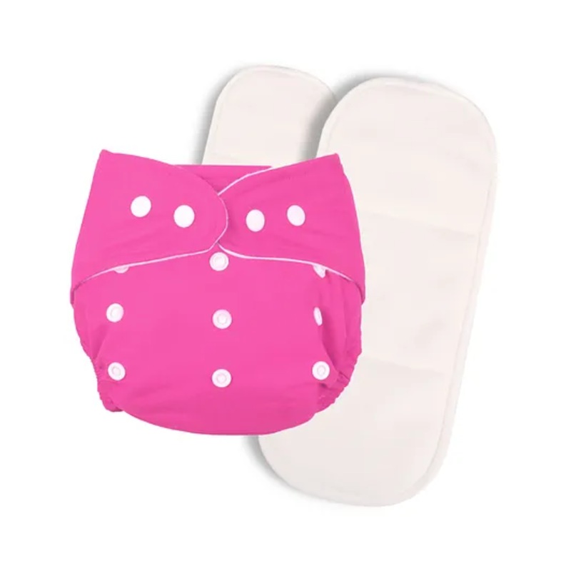 Deedry Cloth Diapers Reusable With 2 Insert - Pink