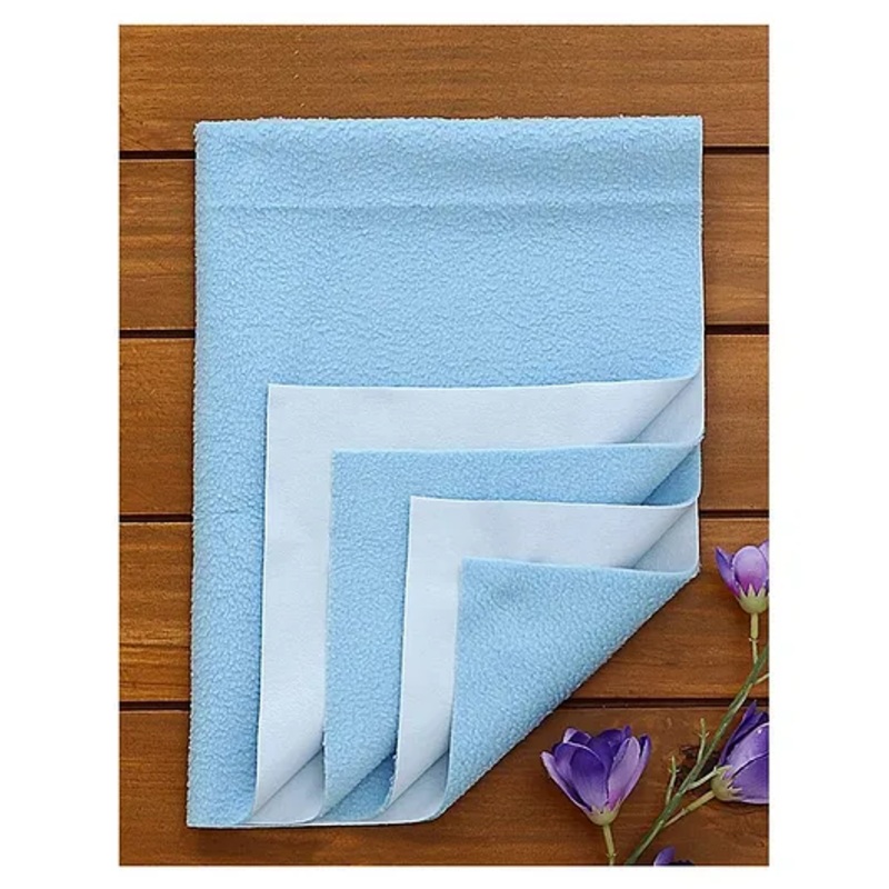 Elementary Smart Dry Waterproof Small Bed Protector Sheet - Baby Blue